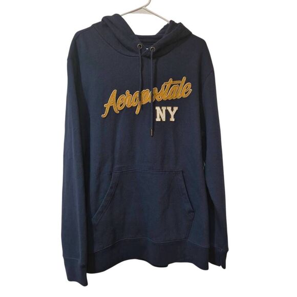Aeropostale Men's Navy Cotton/Poly NY Sweatshirt Hoodie NEW - Picture 2 of 14